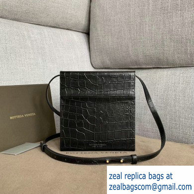 Bottega Veneta Daisey Slim Boxy Bag In Cocco Print Calf Black 2019