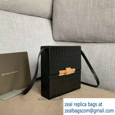 Bottega Veneta Daisey Slim Boxy Bag In Cocco Print Calf Black 2019