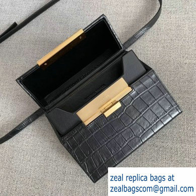 Bottega Veneta Daisey Slim Boxy Bag In Cocco Print Calf Black 2019