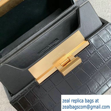 Bottega Veneta Daisey Slim Boxy Bag In Cocco Print Calf Black 2019