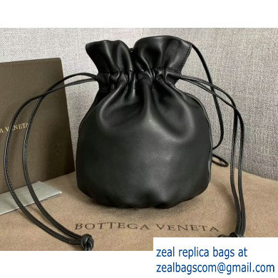 Bottega Veneta Drawstring Pouch Bag In Nappa Black 2019 - Click Image to Close