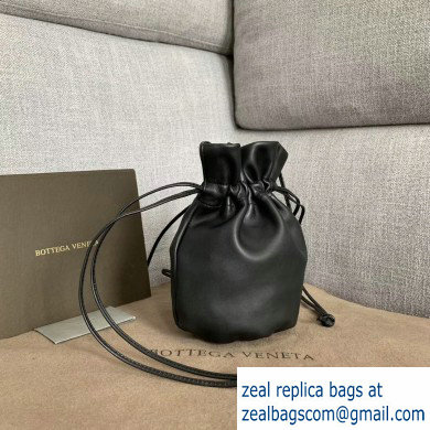 Bottega Veneta Drawstring Pouch Bag In Nappa Black 2019 - Click Image to Close