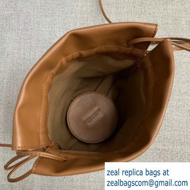 Bottega Veneta Drawstring Pouch Bag In Nappa Brown 2019