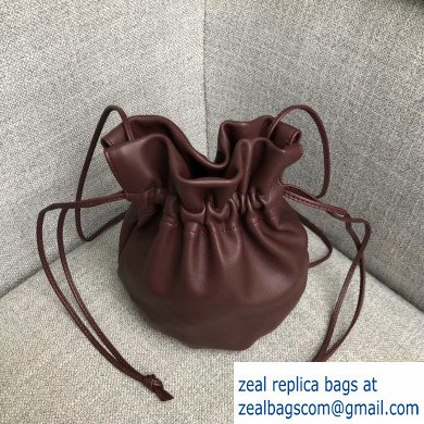 Bottega Veneta Drawstring Pouch Bag In Nappa Burgundy 2019 - Click Image to Close