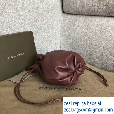 Bottega Veneta Drawstring Pouch Bag In Nappa Burgundy 2019