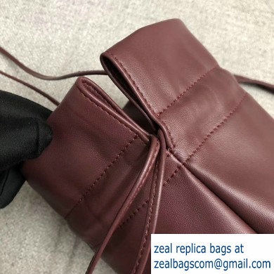 Bottega Veneta Drawstring Pouch Bag In Nappa Burgundy 2019 - Click Image to Close