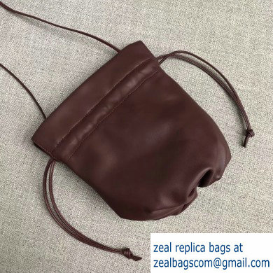 Bottega Veneta Drawstring Pouch Bag In Nappa Burgundy 2019