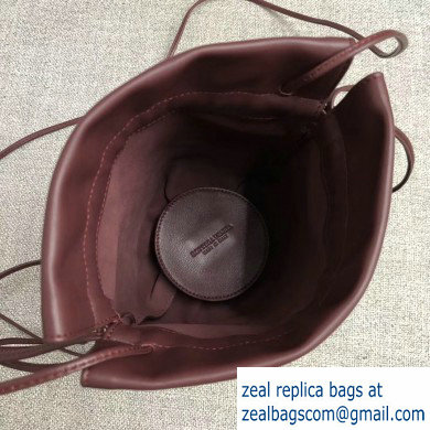 Bottega Veneta Drawstring Pouch Bag In Nappa Burgundy 2019