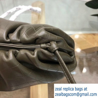 Bottega Veneta Frame The Pouch Clutch Small Bag In Croco Pattern Dark Green 2019 - Click Image to Close