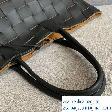 Bottega Veneta Horizontal Medium Tote Bag In Maxi Intreccio Black 2019