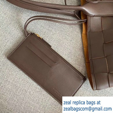 Bottega Veneta Horizontal Medium Tote Bag In Maxi Intreccio Coffee 2019