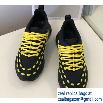 Bottega Veneta Lace Speedster Sneakers Black/Yellow 2019