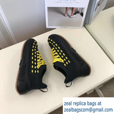 Bottega Veneta Lace Speedster Sneakers Black/Yellow 2019