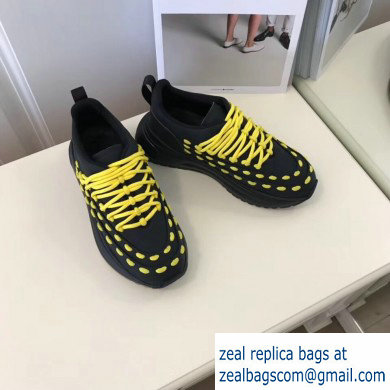 Bottega Veneta Lace Speedster Sneakers Black/Yellow 2019