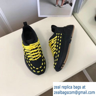 Bottega Veneta Lace Speedster Sneakers Black/Yellow 2019