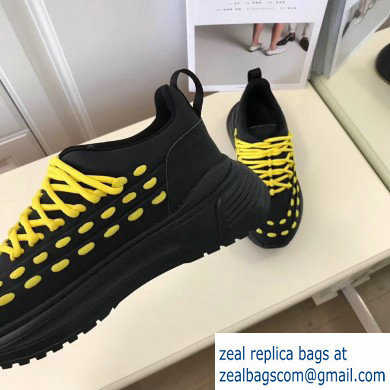 Bottega Veneta Lace Speedster Sneakers Black/Yellow 2019 - Click Image to Close