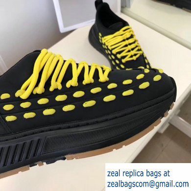 Bottega Veneta Lace Speedster Sneakers Black/Yellow 2019