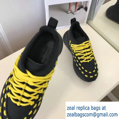 Bottega Veneta Lace Speedster Sneakers Black/Yellow 2019 - Click Image to Close