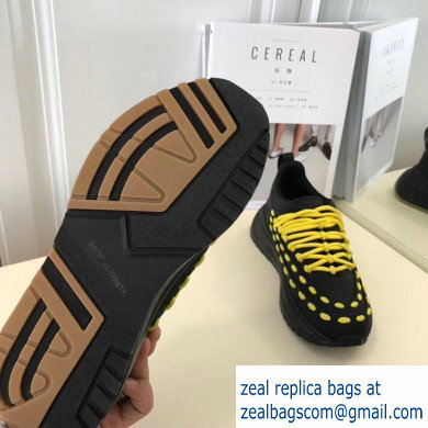 Bottega Veneta Lace Speedster Sneakers Black/Yellow 2019