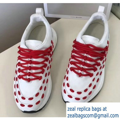 Bottega Veneta Lace Speedster Sneakers White/Red 2019