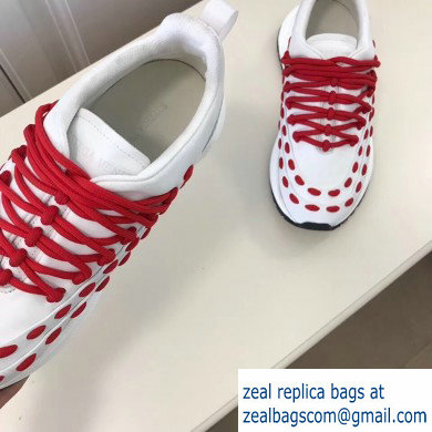 Bottega Veneta Lace Speedster Sneakers White/Red 2019