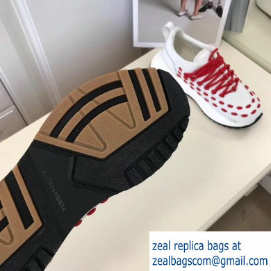 Bottega Veneta Lace Speedster Sneakers White/Red 2019