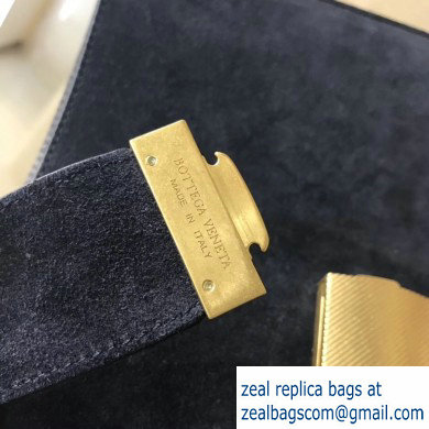 Bottega Veneta Marie Slim Shoulder Bag In Cashmere Suede Dark Blue 2019
