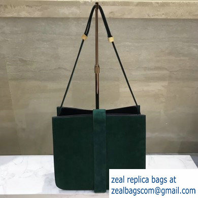 Bottega Veneta Marie Slim Shoulder Bag In Cashmere Suede Green 2019 - Click Image to Close