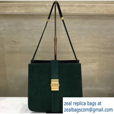 Bottega Veneta Marie Slim Shoulder Bag In Cashmere Suede Green 2019 - Click Image to Close