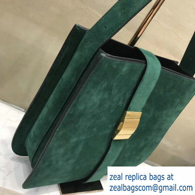 Bottega Veneta Marie Slim Shoulder Bag In Cashmere Suede Green 2019