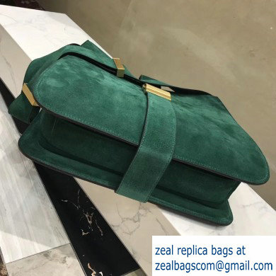 Bottega Veneta Marie Slim Shoulder Bag In Cashmere Suede Green 2019