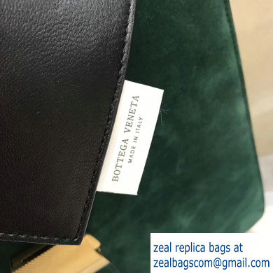 Bottega Veneta Marie Slim Shoulder Bag In Cashmere Suede Green 2019 - Click Image to Close