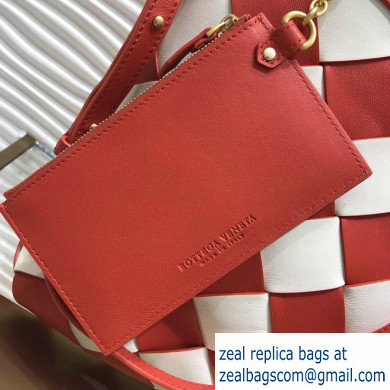 Bottega Veneta Maxi Cabat 30 Tote Bag In Nappa Red/White 2019 - Click Image to Close