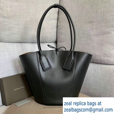 Bottega Veneta Medium Basket Tote Bag In French Calf Black 2019