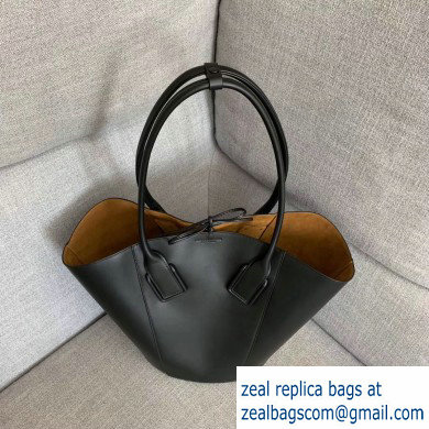 Bottega Veneta Medium Basket Tote Bag In French Calf Black 2019