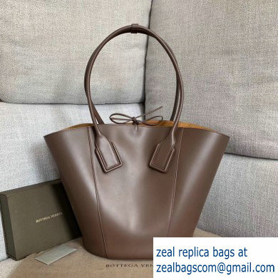 Bottega Veneta Medium Basket Tote Bag In French Calf Coffee 2019