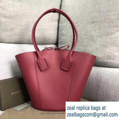 Bottega Veneta Medium Basket Tote Bag In French Calf Red 2019