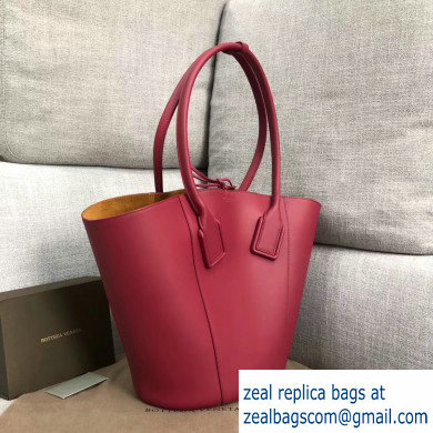 Bottega Veneta Medium Basket Tote Bag In French Calf Red 2019