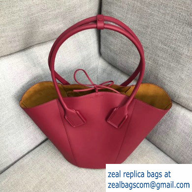 Bottega Veneta Medium Basket Tote Bag In French Calf Red 2019