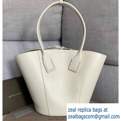 Bottega Veneta Medium Basket Tote Bag In French Calf White 2019
