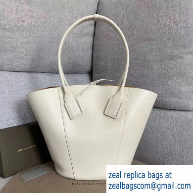 Bottega Veneta Medium Basket Tote Bag In French Calf White 2019 - Click Image to Close