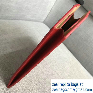 Bottega Veneta Mini Flat Bicolor North-South Tote Bag Red 2019