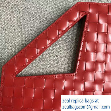 Bottega Veneta Mini Flat Bicolor North-South Tote Bag Red 2019 - Click Image to Close