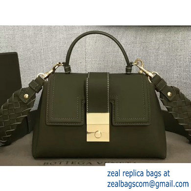 Bottega Veneta Mini Piazza Bag in Soft Matte Calfskin Army Green 2019 - Click Image to Close