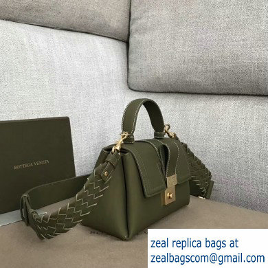 Bottega Veneta Mini Piazza Bag in Soft Matte Calfskin Army Green 2019 - Click Image to Close