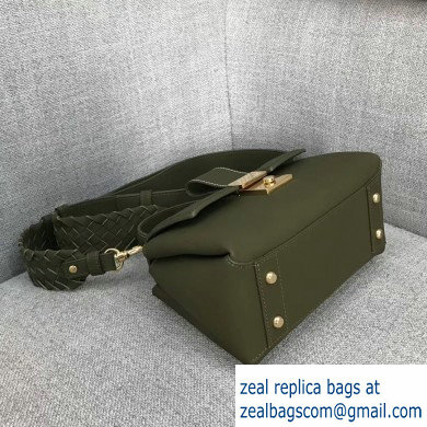 Bottega Veneta Mini Piazza Bag in Soft Matte Calfskin Army Green 2019 - Click Image to Close