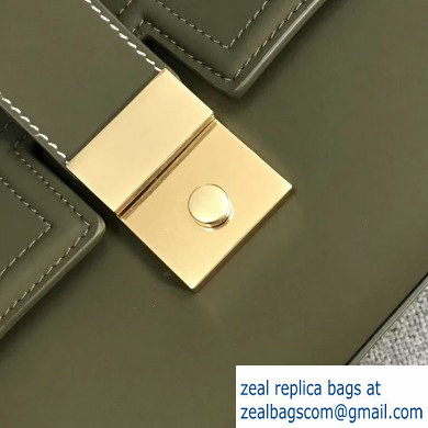 Bottega Veneta Mini Piazza Bag in Soft Matte Calfskin Army Green 2019