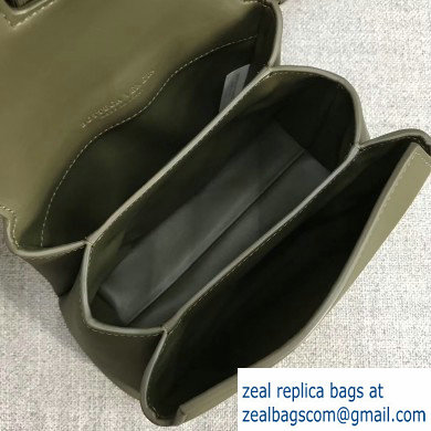 Bottega Veneta Mini Piazza Bag in Soft Matte Calfskin Army Green 2019