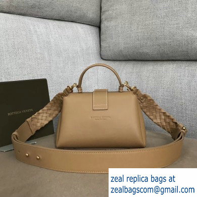 Bottega Veneta Mini Piazza Bag in Soft Matte Calfskin Camel 2019