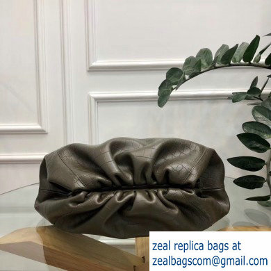 Bottega Veneta Oversize Frame The Pouch Clutch Bag In Croco Pattern Dark Green 2019 - Click Image to Close
